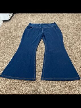 Halara NWT flex denim flare, yoga waist jeans, size 4X